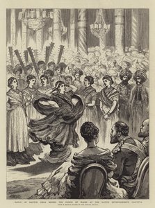 Dance of Nautch Girls Walesin prinssin edessä Native Entertainmentissa, Kalkutassa